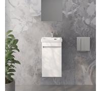 evineo ineo5 evo Meuble bas l: 35 cm, 1 porte, avec poignée encastrée, pour lave-mains Villeroy & Boch Subway 3.0,, BE0727WH,