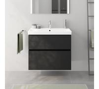 evineo ineo5 evo Meuble bas l: 78 cm, 2 tiroirs, avec poignée encastrée, pour lavabo Villeroy & Boch Avento, Collaro & Subway 3.0,, BE0724BM,