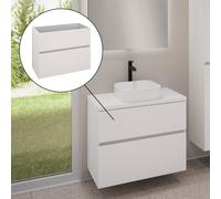 evineo ineo5 evo Meuble bas l: 80 cm, 2 tiroirs, avec poignée encastrée, BE0957WM,