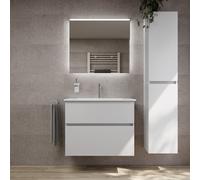 evineo ineo5 evo Meuble bas l: 81 cm, 2 tiroirs, avec poignée encastrée, pour vasque Duravit ME by Starck,, BE0720WM,