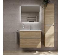 evineo ineo5 evo Meuble bas l: 81 cm, 2 tiroirs, avec poignée encastrée, pour vasque Duravit ME by Starck,, BE0720OA,