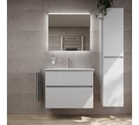 evineo ineo5 evo Meuble bas l: 81 cm, 2 tiroirs, avec poignée encastrée, pour vasque Duravit ME by Starck,, BE0720WH,