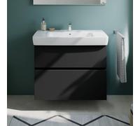 evineo ineo5 evo Meuble bas l: 85 cm, 2 tiroirs, avec poignée encastrée, pour vasque Geberit Renova Plan,, BE0990BM,