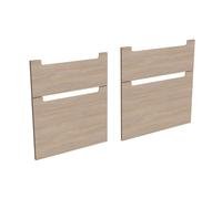 evineo ineo5 Façades de tiroirs de meuble bas 120 cm, pour système de tiroirs Hafele, 4 tiroirs, avec poignées encastrées, BL000028,