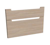 evineo ineo5 Façades de tiroirs de meuble bas 120 cm, pour système de tiroirs Hettich, 2 tiroirs, avec poignées encastrées, BL000526,