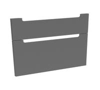 evineo ineo5 Façades de tiroirs de meuble bas 120 cm, pour système de tiroirs Hettich, 2 tiroirs, avec poignées encastrées, BL000525,