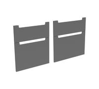 evineo ineo5 Façades de tiroirs de meuble bas 120 cm, pour système de tiroirs Hettich, 4 tiroirs, avec poignées encastrées, BL000389,