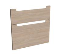 evineo ineo5 Façades de tiroirs de meuble bas 80 cm, pour système de tiroirs Hettich, 2 tiroirs, avec poignées encastrées, BL000452,