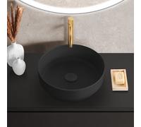 evineo ineo6 Vasque à poser Ø 39 H: 12 cm, surface facile à entretenir, BE0935BM,