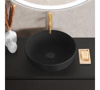 evineo ineo6 Vasque à poser Ø 41,5 H: 13,5 cm, surface facile à entretenir, BE0936BM,