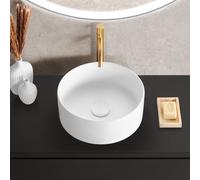 evineo ineo7 Vasque à poser Ø 36 H: 14 cm, surface facile à entretenir, BE0942WM,
