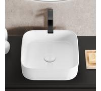 evineo ineo7 Vasque à poser l: 37,5 H: 11 P: 37,5 cm, surface facile à entretenir, BE0940WH,