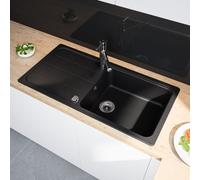 evineo line 100 Évier de cuisine avec surface de dépose latérale l: 100 P: 50 cm, FOD100LBL,