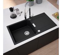 evineo line 200 Évier de cuisine avec surface de dépose latérale l: 100 P: 51 cm, MAD100LAN,