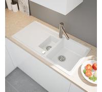 evineo line 350 Évier de cuisine avec demi-cuve et surface de dépose l: 100 P: 50 cm, ELD150LWE,