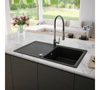 evineo line 350 Évier de cuisine avec surface de dépose latérale l: 86 P: 50 cm, ELD100AN,