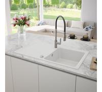 evineo line 350 Évier de cuisine avec surface de dépose latérale l: 86 P: 50 cm, ELD100WE,