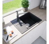 evineo line 450 Évier de cuisine avec surface de dépose latérale l: 65 P: 50 cm, RD100LAN,