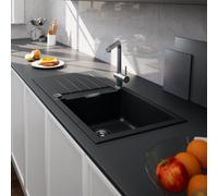 evineo line 550 Évier de cuisine avec surface de dépose latérale l: 100 P: 50 cm, PRD100LAN,