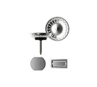 evineo line 950 Pièces apparentes d’évier à une cuve, cache de trop-plein rectangulaire, 455CHR,