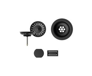 evineo line 950 Pièces apparentes d’évier à une cuve, cache de trop-plein rectangulaire, 455PUR,