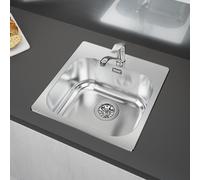 evineo m40 Évier de cuisine l: 45,5 P: 46 cm, EV2001,