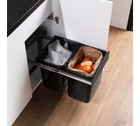 evineo m40 Poubelle avec système de tiroir et couvercle,, EV1052,