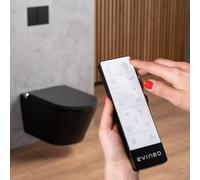 evineo Télécommande de rechange pour WC lavant, avec support mural, BL001130,