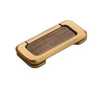 Evionlin Lot de 6 poignées de tiroir de style moderne, poignées d'armoire en noyer et en alliage de zinc pour armoires de cuisine, L 7,6 x l 3,8 cm, centres de trous 6,52 cm (bronze)