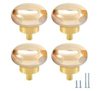Evionlin Lot de 6 poignées de tiroir ovales couleur champagne