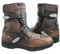 Eviron Bottes de moto en cuir basses pour aventure MX tout-terrain., marron, 42 EU
