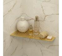 Eviso Premium Étagère de Douche d'Angle sans Perçage - Tablette de Douche en Acier Inoxydable AISI 304 Massif (ASTM) - Design Slim Mural pour Joint de Carrelage