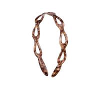 EVITA PERONI Bandeaux pour femmes en acétate antidérapant design creux de haute qualité et tendance bandeaux pour femmes cheveux avec dents bandeau confortable - Phantom Brown