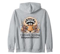 Éviter actuellement Les responsabilités Cozy Raccoon Sweat à Capuche