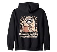 Éviter actuellement Les responsabilités Cozy Raccoon Sweat à Capuche