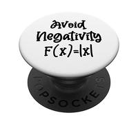 ÉVITER LA NÉGATIVITÉ F(X) = | X | Mème de mathématiques drôle de Valeur absolue PopSockets PopGrip Adhésif