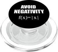 ÉVITER LA NÉGATIVITÉ F(X) = | X | Mème de mathématiques drôle de Valeur absolue PopSockets PopGrip pour MagSafe