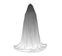 EVIUS Cape à capuche d'Halloween longueur au sol imprimé blanc à noir pour adolescents
