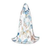 EVIUS Cape à capuche Halloween longueur au sol belle imprimé papillons cape à capuche pour adolescents