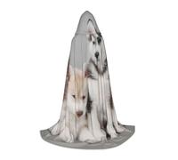 EVIUS Cape à capuche pour Halloween avec imprimé chiens adorables pour adolescents
