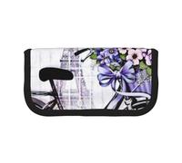 EVIUS Grande trousse à crayons Love On The Bike en toile de grande capacité - Jolie trousse de rangement portable pour bureau - Fermeture éclair, Noir , Taille unique, Trousse de maquillage