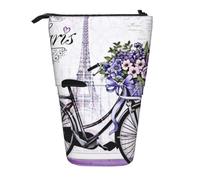 EVIUS Trousse à crayons imprimée Love On The Bike - Mignonne - Support télescopique avec fermeture éclair - Pour enfants - Portable, Noir , Taille unique, Trousse de maquillage