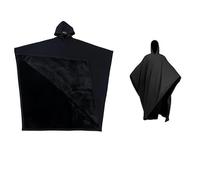EVIYI Poncho surdimensionné à capuche, couverture ultra douce, doublure portable, sweat-shirt unisexe pour la maison, Noir , taille unique
