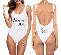 EVJF-Maillot de Bain Une pièce mariée pour Femme, Décontracté, Enterrement de Vie de Jeune Fille, Maillot de Bain Une pièce Femme 43