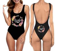 EVJF Vetement de Bain Costume de Bain Une pièce Bikini Swimsuit la Mariée Maillot de Bain Une pièce mariée pour Femme de Demoiselle d'honneur 120