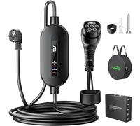 Evjuicion Chargeur Voiture Electrique 3,68kW, 6M EV Chargeur Type 2 16A, Câble Recharge Voiture Electrique Rapide, vec Voyant LED,IP65, IEC 62196-2, Compatible avec EV/PHEVs