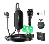 Evjuicion Chargeur Voiture Electrique 3,68kW, 6M EV Chargeur Type 2 16A, Câble Recharge Voiture Electrique Rapide, vec Voyant LED,IP65, IEC 62196-2, Compatible avec EV/PHEVs