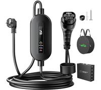 EVJUICION Chargeur Voiture Electrique 6M, [3,68kW,16A] EV Chargeur Type 2, IP67/IP65 Portabilité Cable Recharge Voiture Electrique, Indicateurs LED, vec Sac, Compatible EV/PHEV(IEC 62196-2)