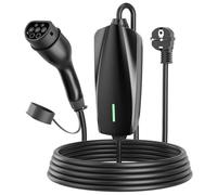 Evjuicion Chargeur Voiture Electrique 8 Mètres 16A 3,68kW Schwarz Cable de Recharge Voiture Électrique avec Voyant LED, Bleu Portabilité Domestique EV Chargeur Type 2 avec Sac Rangement, IEC 62196