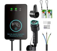 Evjuicion Electric Vehicle Charging Station 7kW, Single Phase 32A Fast Charging Station for Electric Car with RFID Cards, LED